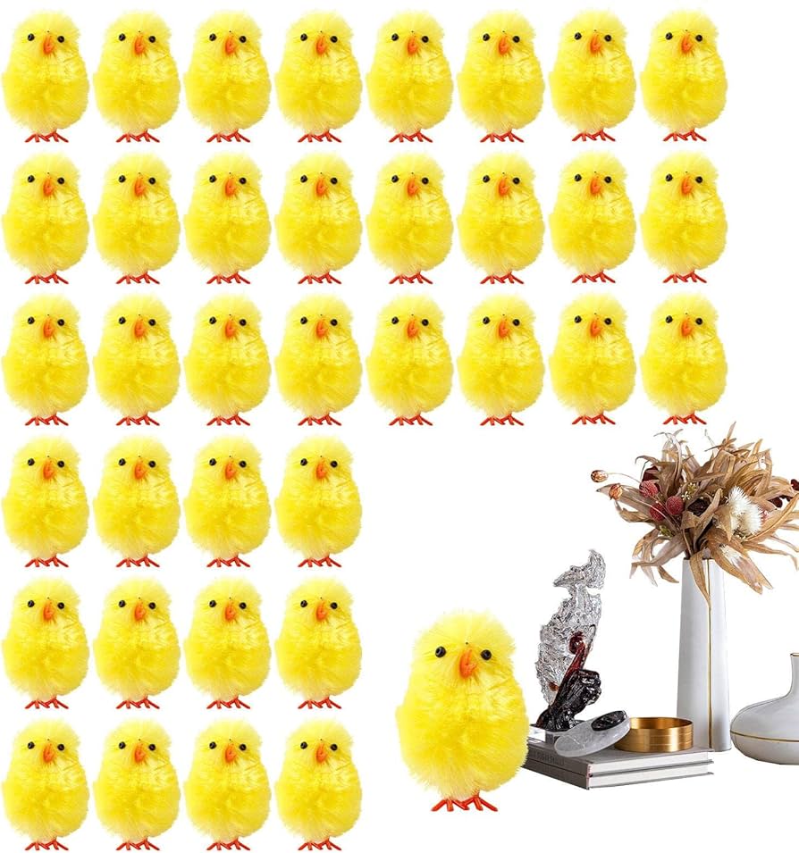 Amazon.co.jp: ミニひよこセット | 36 個の黄色のイースター