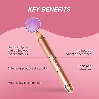 Amazon.com: Skin Gym Amethyst Revati Vibrating Face Roller