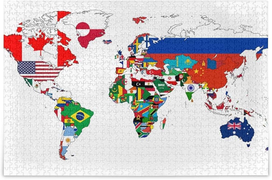 Amazon.co.jp: MAKIKU ジグソーパズル 500ピース 38*52cm 世界地図