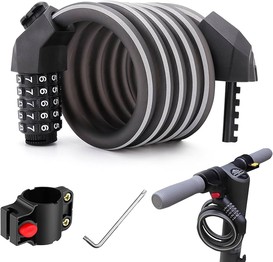 Padlock and Scooter: 1.8M 5-Digit Bike Lock Compatible for Xiaomi