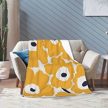 Amazon｜毛布 シングル マリメッコ 花柄 ブランケット 200cm*150cm