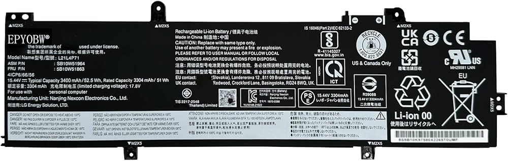 Amazon.com: EPYOBW L21L4P71 Laptop Battery 52.5Wh Compatible with