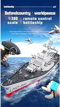 Amazon.com: RIDID WW2 RC Battleship Model Kit, LHD-881 1/390 2.4G