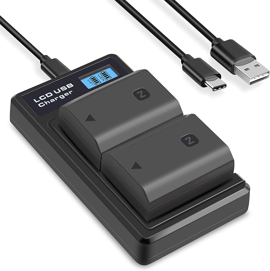 Amazon.com : 2 Pack NP-FZ100 Battery & Battery Charger Replacement