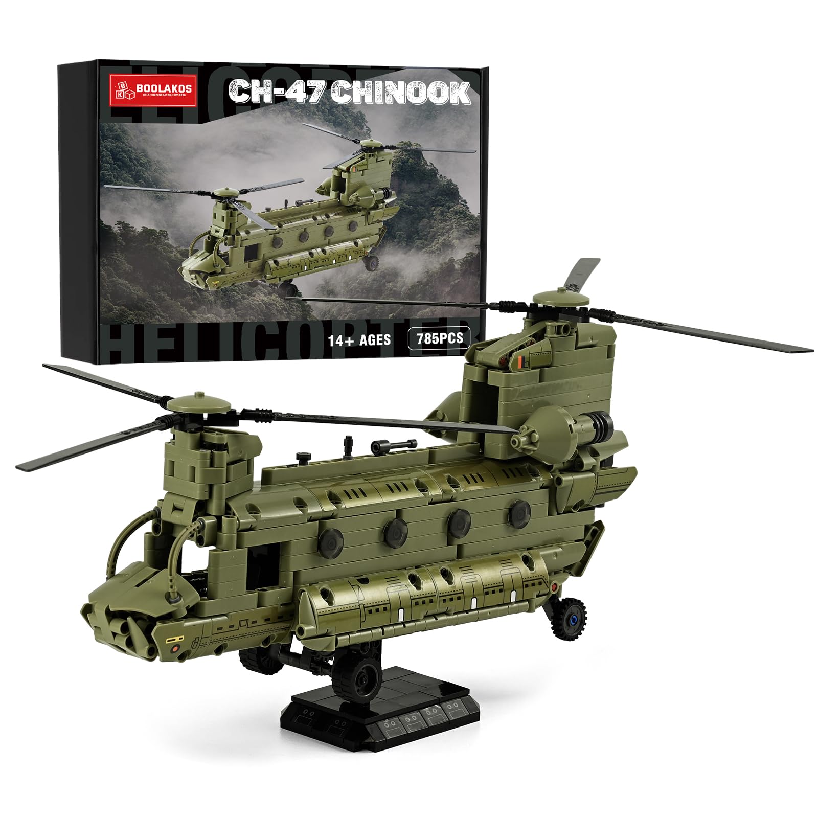 Amazon.co.jp: BOOLAKOS ミリタリーヘリコプター CH-47 チヌーク、軍用