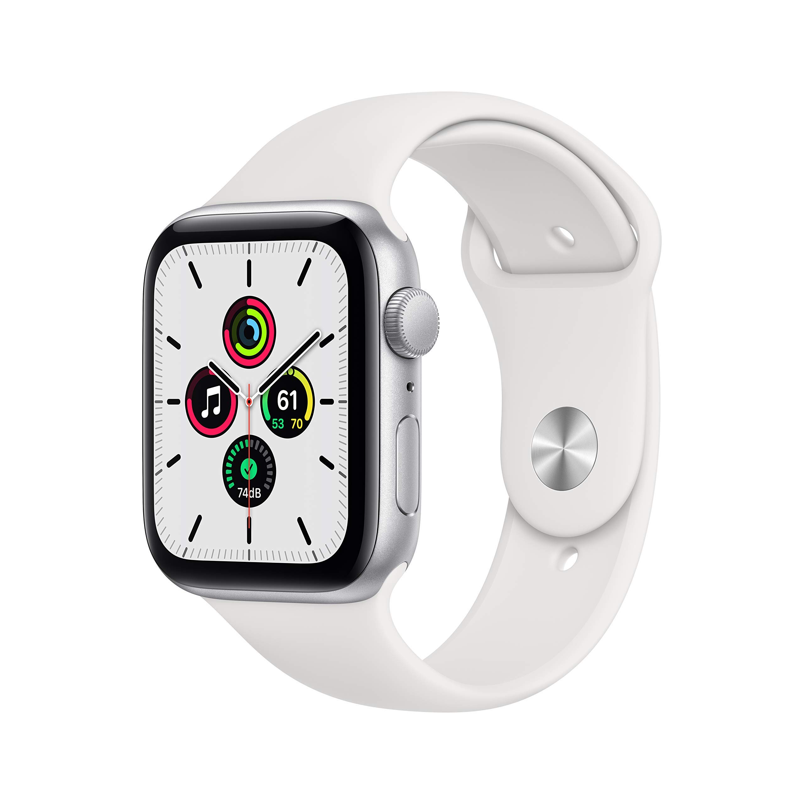 Amazon.com: Apple Watch SE (GPS, 44mm) - Silver Aluminum Case with