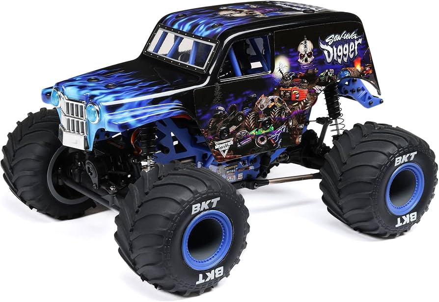 Amazon.com: Losi 1/18 Mini LMT Son Uva Digger 2S 4X4 RTR Brushed