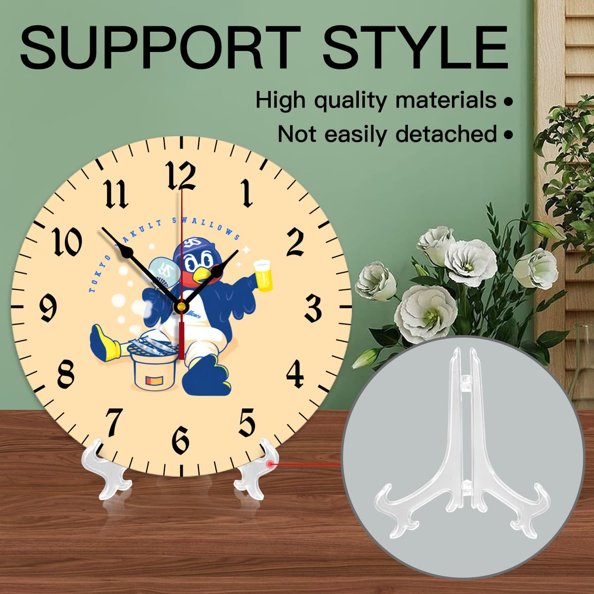 Amazon.co.jp: 掛け時計 東京ヤクルトスワローズ つば九郎 壁掛け時計