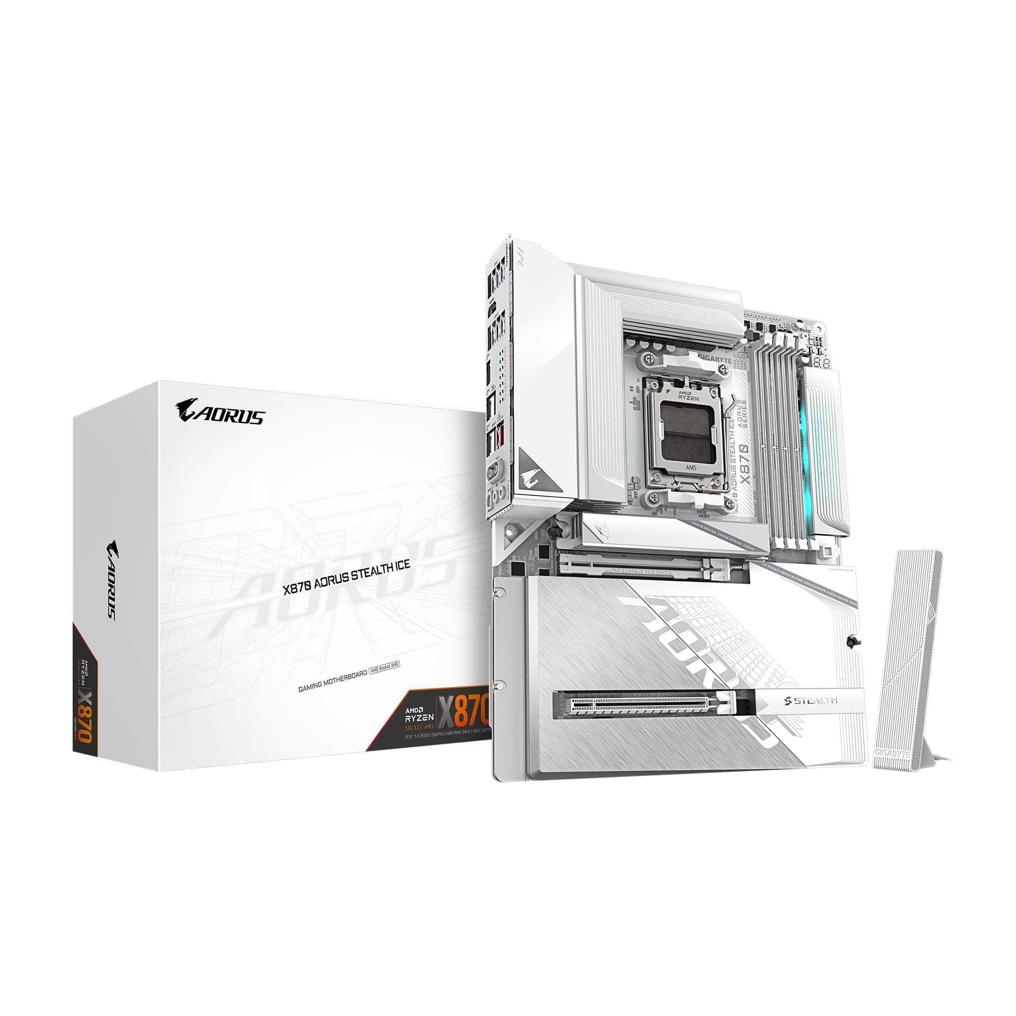 Amazon.com: GIGABYTE X870 AORUS Stealth ICE Reverse-Connect ATX