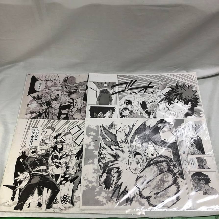 Amazon.co.jp: ヒロ アカ 複製原稿 4種 セット : 文房具・オフィス用品