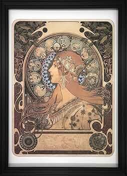 Amazon.co.jp: アルフォンス ミュシャ 黄道十二宮 A4 ポスター 輸送用