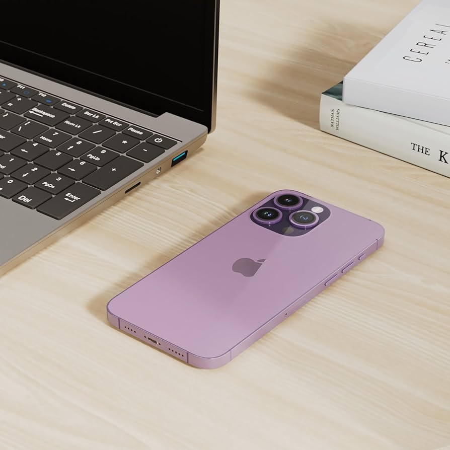 iPhone 14pro 256gb SIMフリー ディープパープル レンタル] Apple