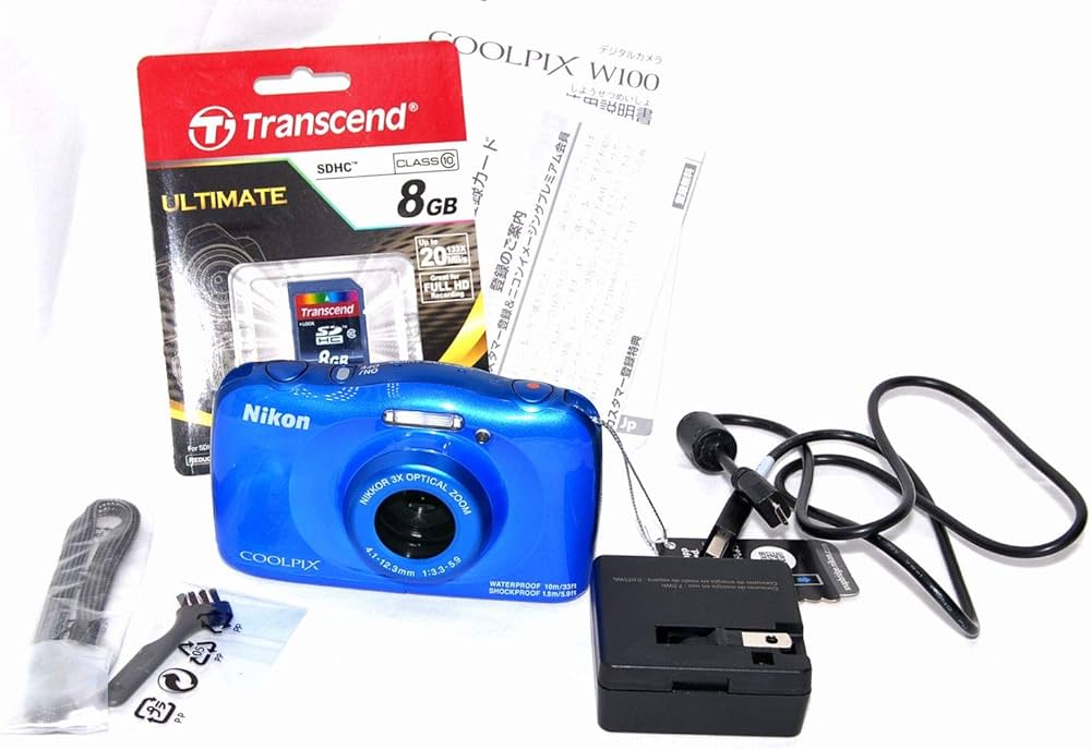 Amazon.co.jp: Nikon Digital Camera COOLPIX W100 Waterproof W100BL