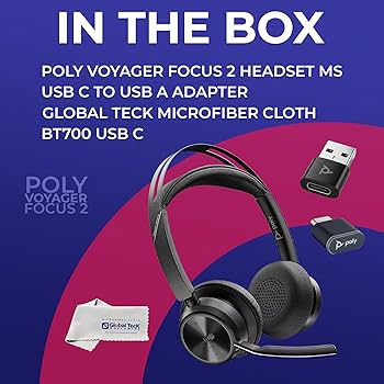 Amazon.com: Poly Voyager Focus 2 Bluetooth Headset with Noise
