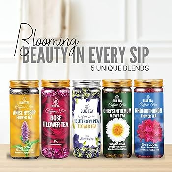 Amazon.com : BLUE TEA - Flower Tea Combo - 4.05 Oz (Pack of 5