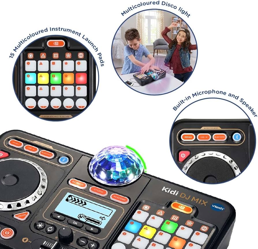 Amazon.com: VTech Kidi DJ Mix (Black), Toy DJ Mixer for Kids with