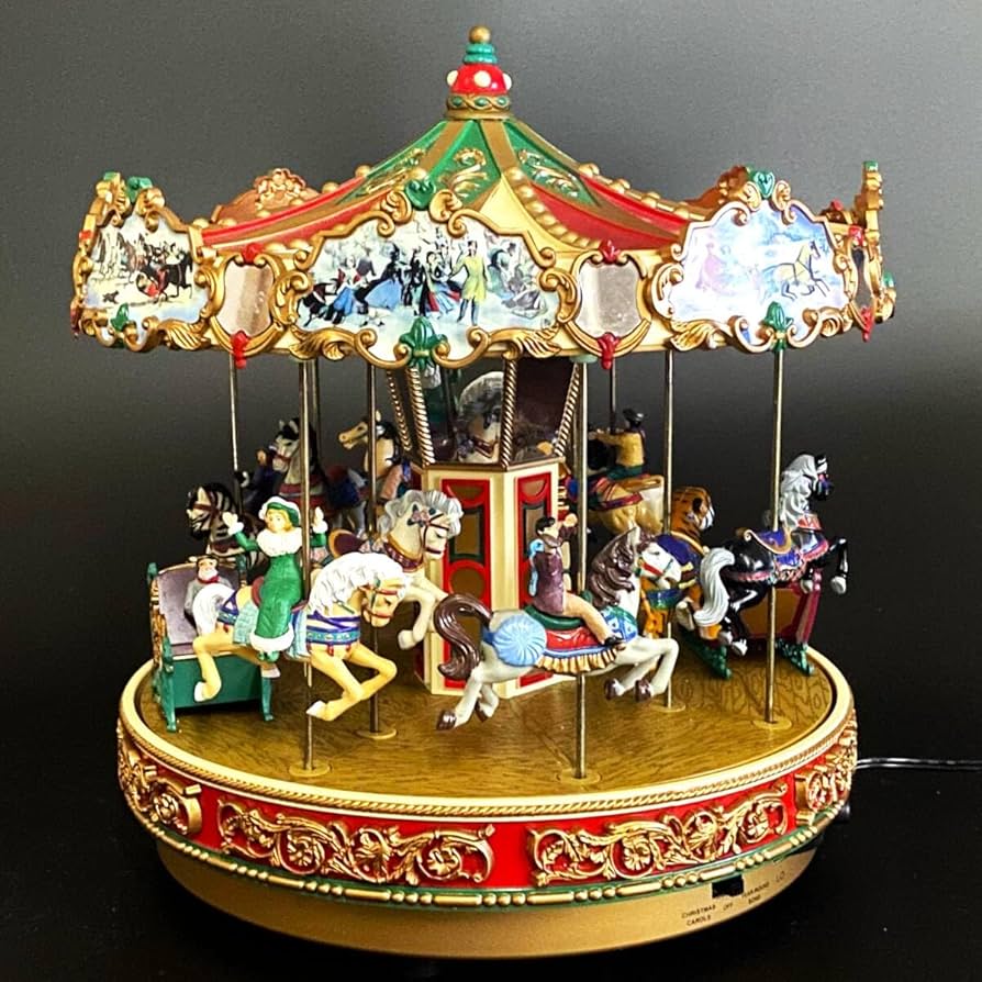 Amazon | レアミスタークリスマスメリーゴーランドオルゴール