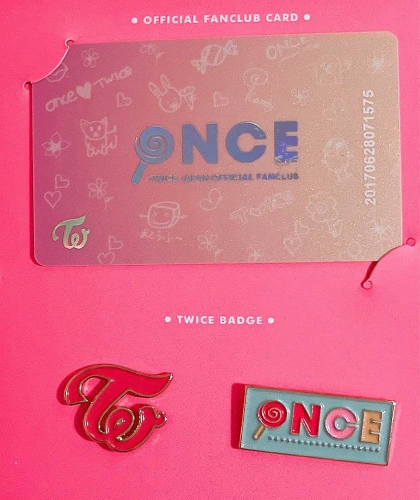 Amazon.co.jp: TWICE ONCE JAPAN 入会特典 ピンバッジ 会員証 ファン