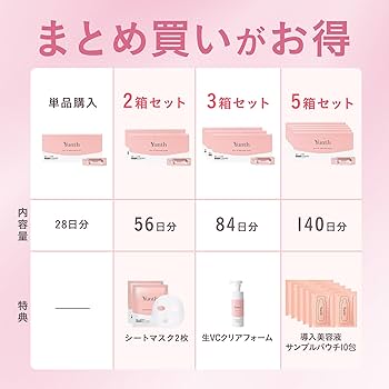 Amazon.co.jp: Yunth ユンス 生VC 導入美容液 28日分 +美白シート