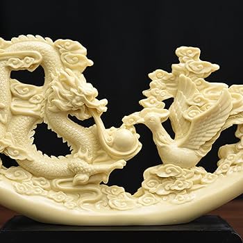 Amazon.co.jp: 置物 オブジェ 象牙風 樹脂製 彫刻 創造的な模造象牙