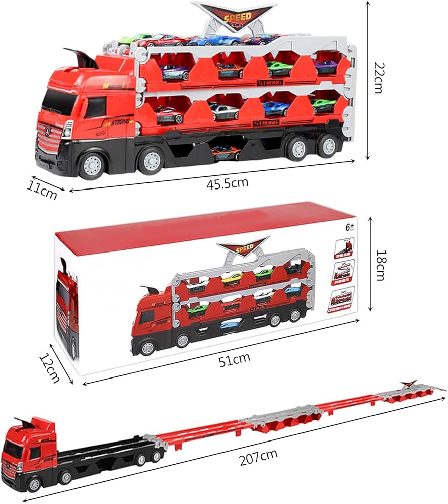 Amazon.co.jp: ミニカーセット 車おもちゃ キャリアカー ミニカー8台