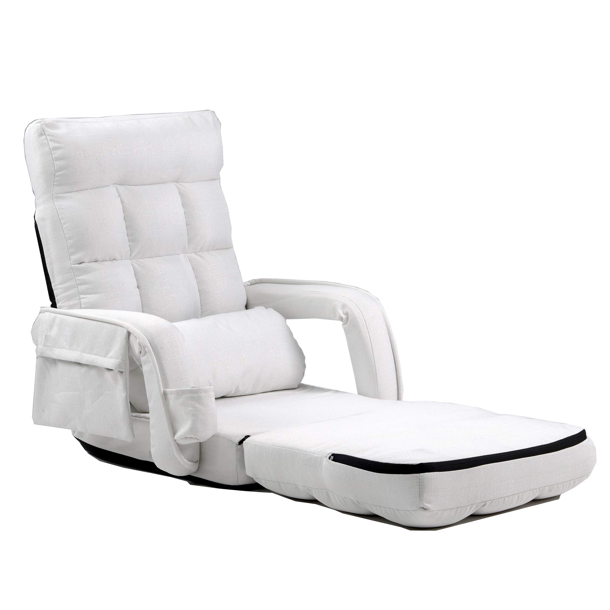 Amazon｜座椅子 リクライニング 14段階ギア コンパクト【4WAY・肘掛け