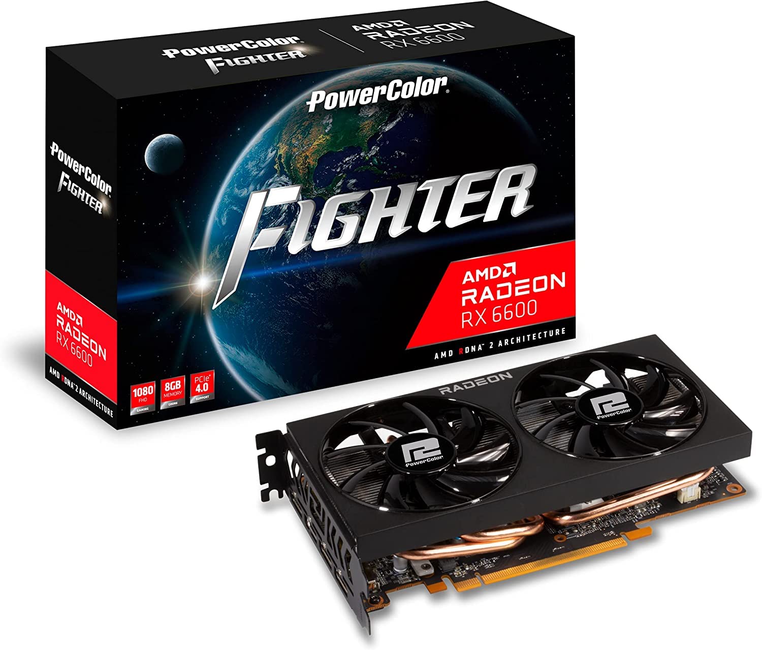 Amazon | PowerColor AMD Radeon RX 6600 ファイター デュアルファン
