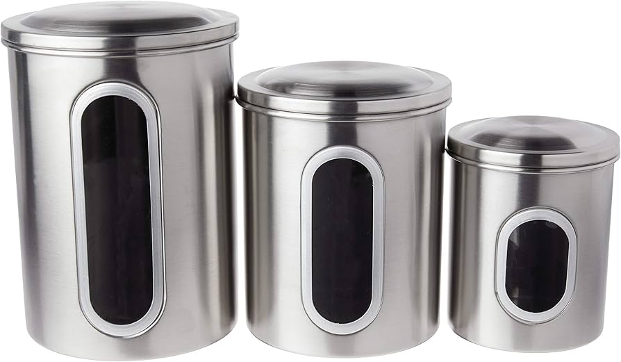 Amazon.com: Fox Run 6103 Canister Set, Stainless Steel, 3-Piece