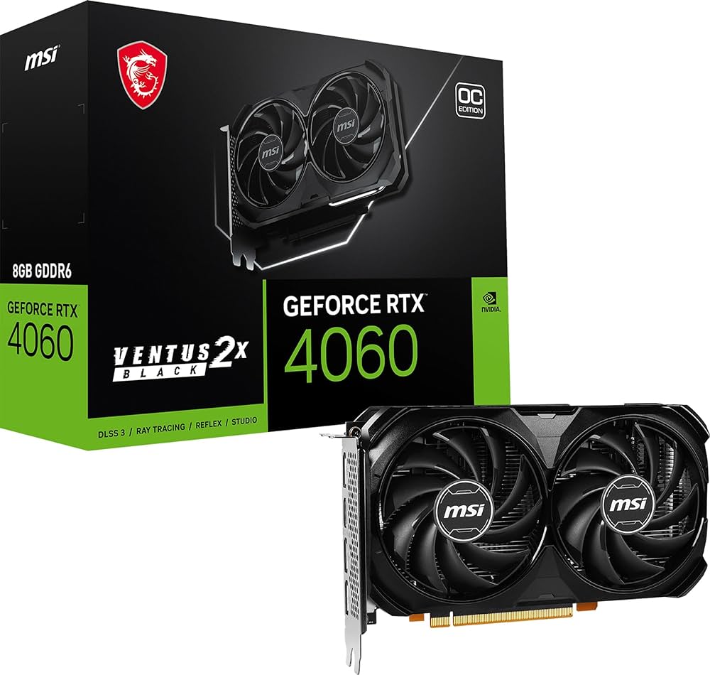 Amazon | MSI GeForce RTX 4060 VENTUS 2X BLACK 8G OC グラフィックス