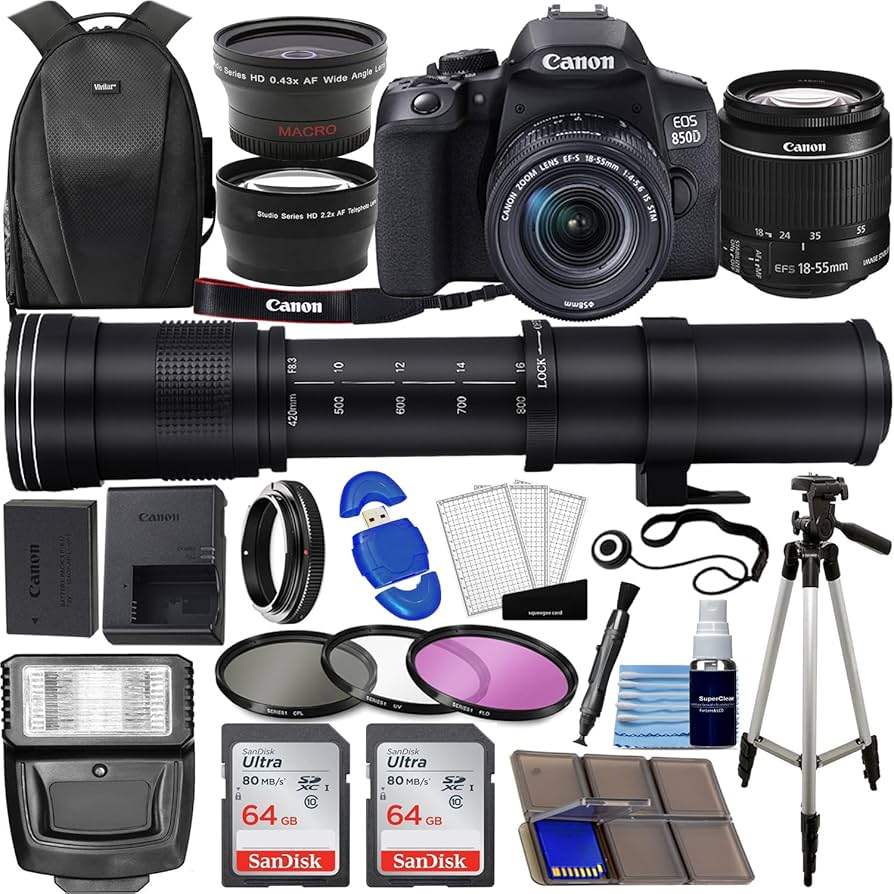 Amazon.com : Canon EOS 850D (Rebel T8i) DSLR Camera w/ 18-55mm