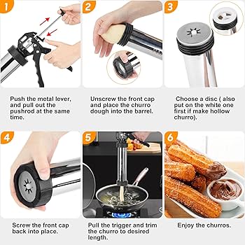 Amazon.com: PAHTTO Churro Maker Machine, Stainless Steel Churros