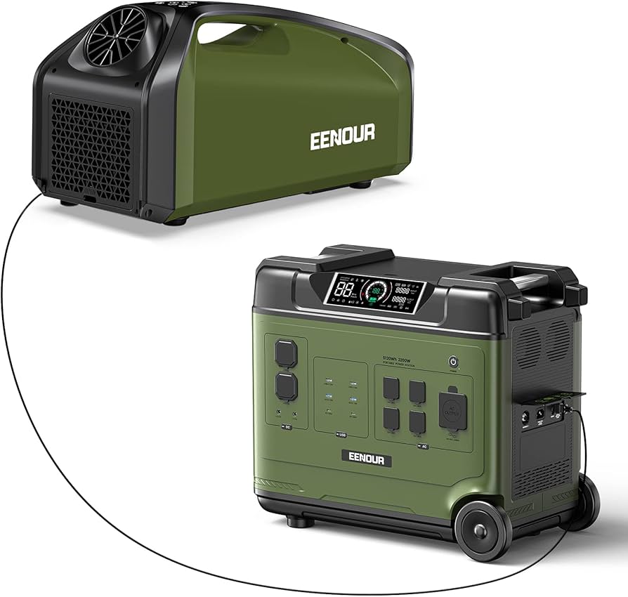 Amazon | EENOUR ポータブルエアコン QN750 ポータブル電源 P5000