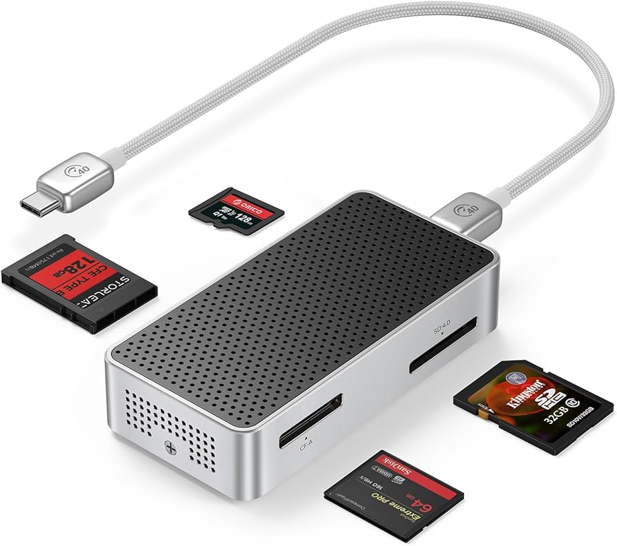 Amazon.com: ORICO 40Gbps Memory Card Reader, 4-in-1 CFexpress Type