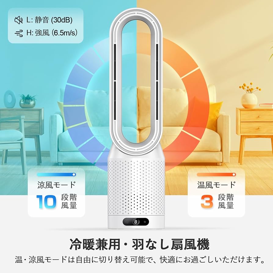 Amazon | 【新登場・冷暖兼用羽なし扇風機】SAMONIC タワーファン