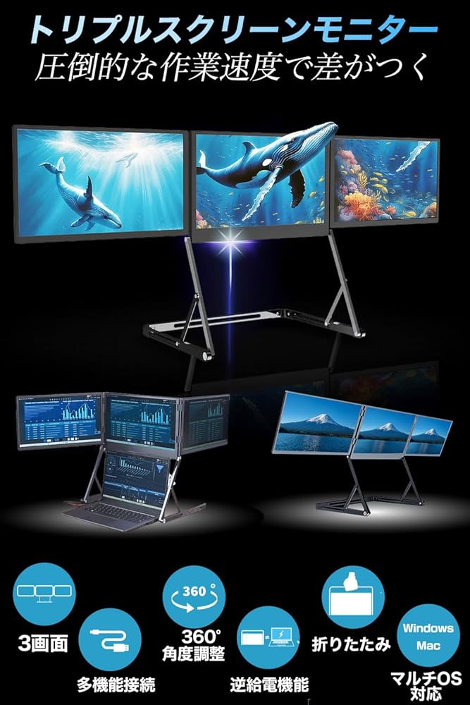 Amazon.co.jp: トリプルモニター トリプルスクリーン 3画面 4画面 15.6