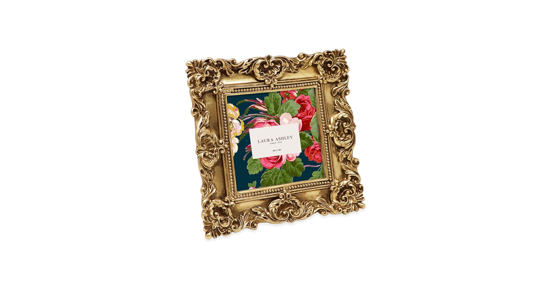 Amazon.com - Laura Ashley 4x4 Gold Ornate Textured Hand-Crafted