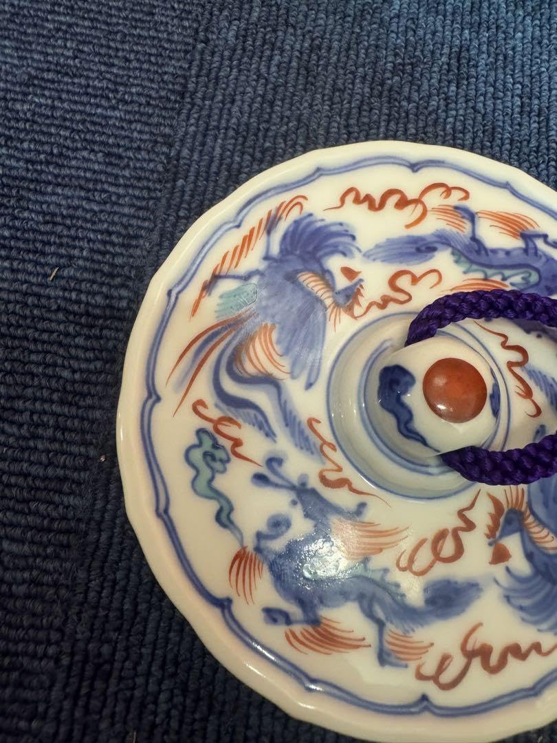 Amazon.co.jp: 1879 十四代 辻常陸製 染錦龍鳳凰文 文鎮 : 文房具