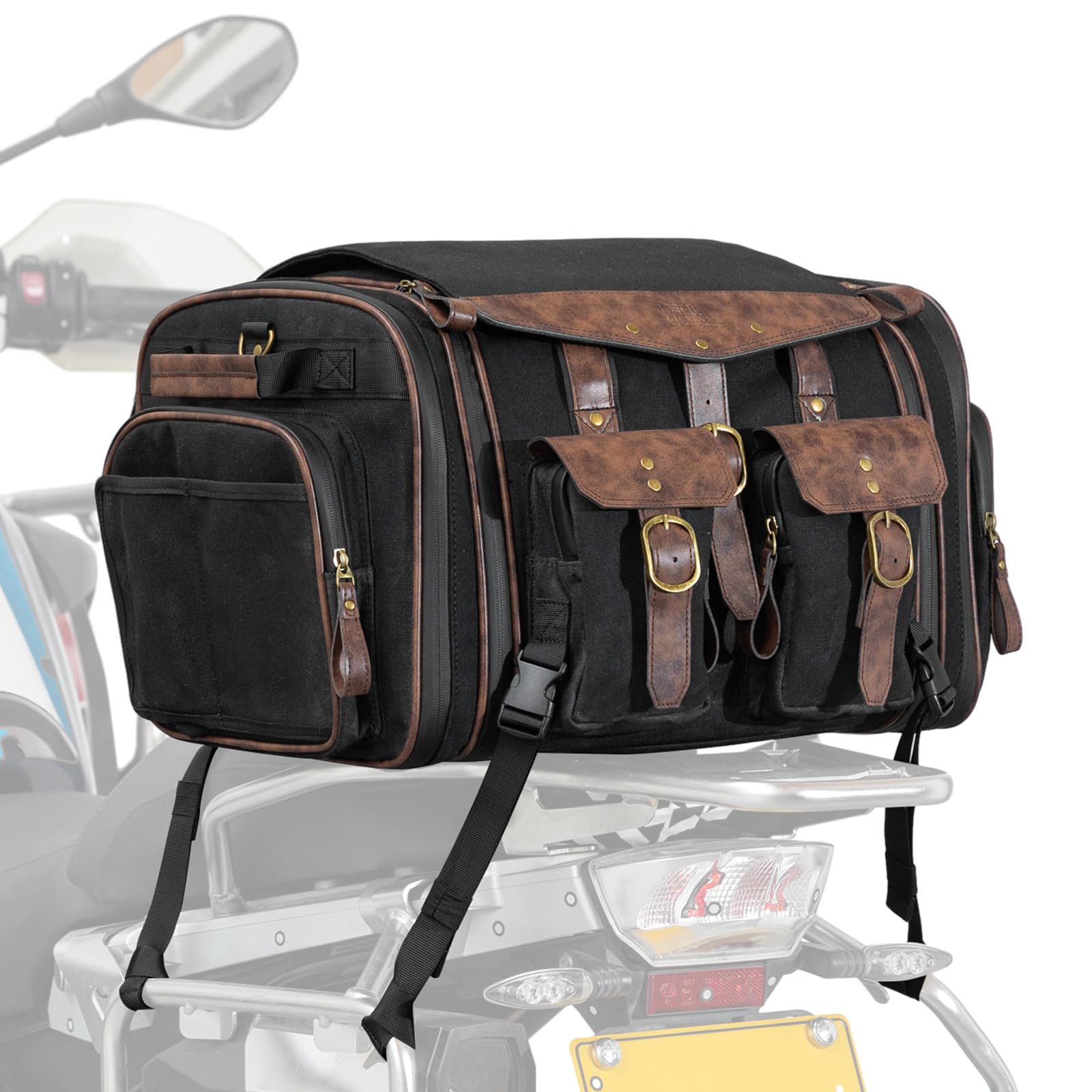 Amazon | KEMIMOTO バイク用シートバッグ バイクバッグ 45-60L大容量