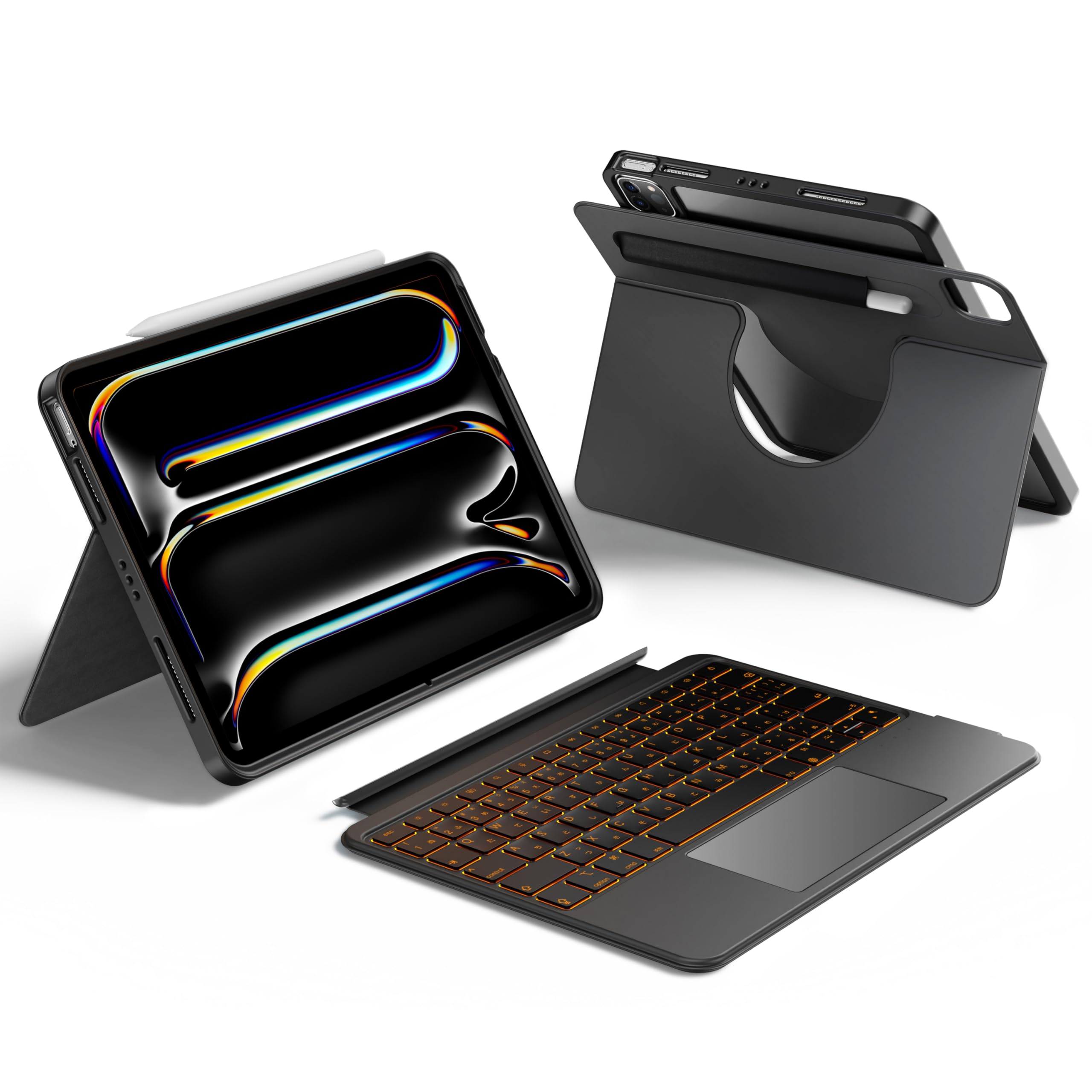 Amazon.co.jp: HOU iPad Pro 11インチM4用キーボードケース、磁気分離