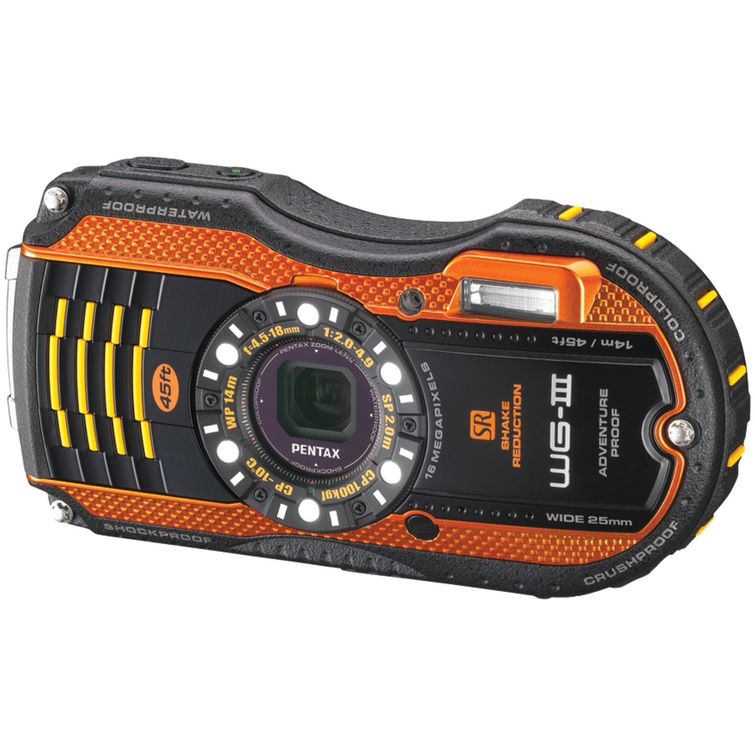 Amazon.com : Pentax Optio WG-3 orange 16 MP Waterproof Digital
