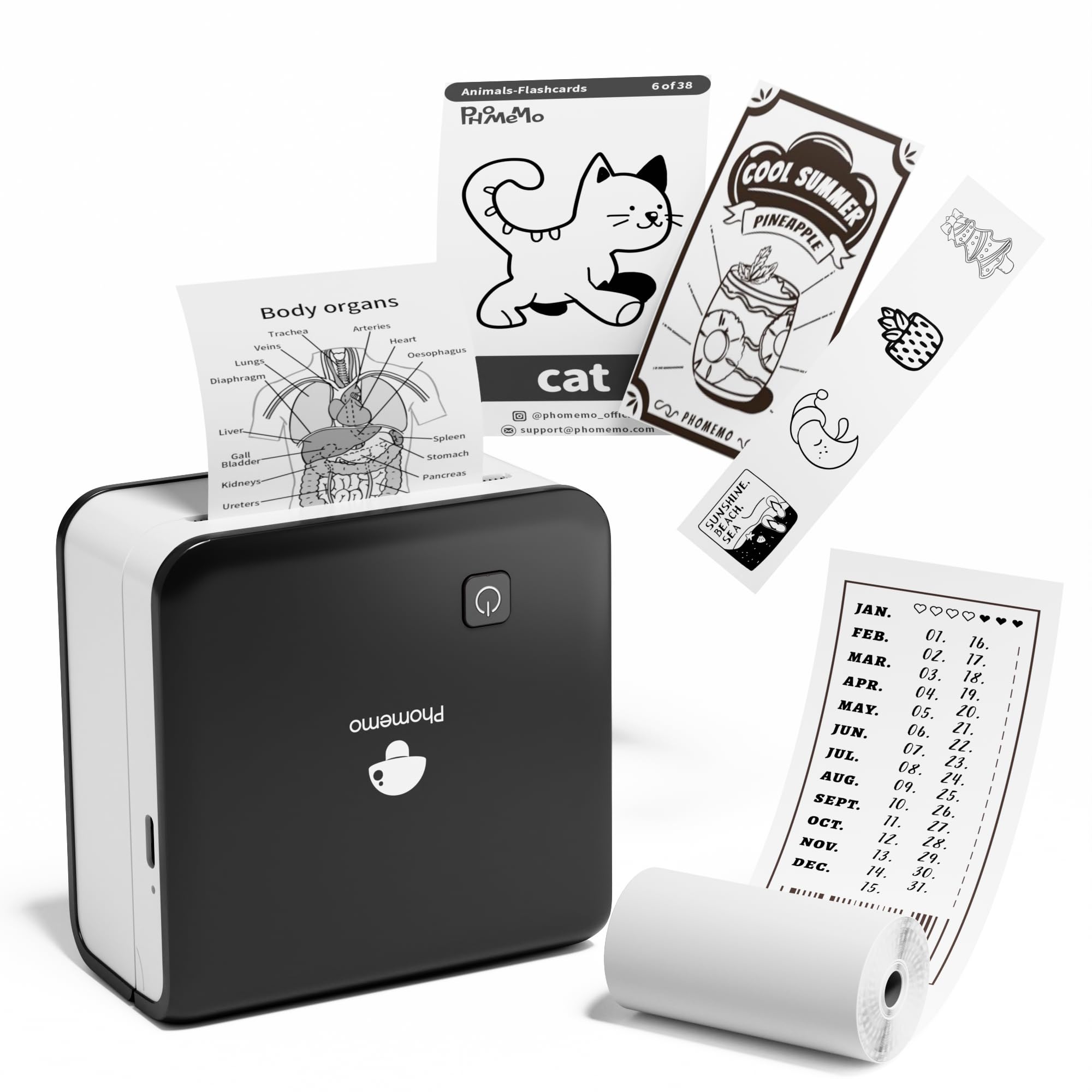 Pmo M02P インクレスプリンター ブラック/グリーン Phomemo M02P