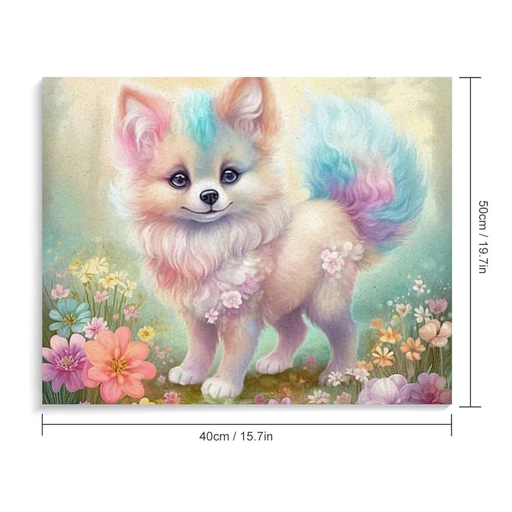 油絵 菅家令子 絵 絵画インテリア uF6-071719 子犬女の子蟻んこちゃん