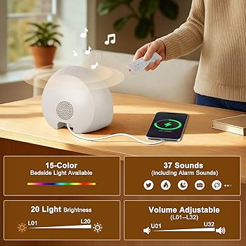 Amazon.com: JONRRYIN Tap Snooze Sunrise Alarm Clock, Wake Up Light