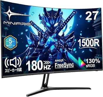Amazon.co.jp: Minifire モニター27インチ ゲーミングモニター 180Hz
