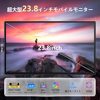 Amazon.co.jp: Laptomo D1 モバイルモニター 23.8インチ 2025新型縦