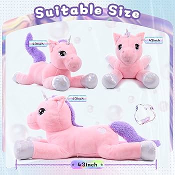 Amazon.co.jp: Lanmore ユニコーンぬいぐるみ ジャイアント 43インチ