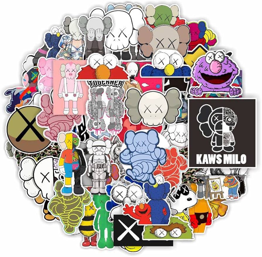 Amazon.co.jp: Eeatour 64枚 KAWSステッカーセット KAWS防水シール
