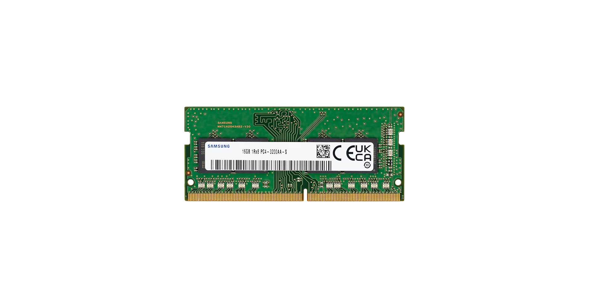 Samsung 16GB DDR4 3200MHz PC4-25600 (PC4-3200AA) CL22 SODIMM 1Rx8