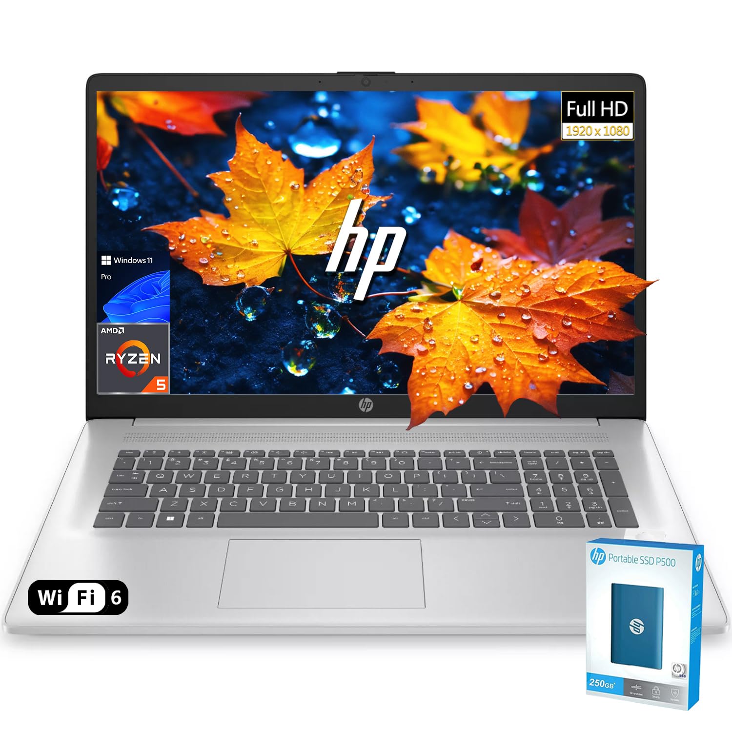 Amazon.com: HP 17 inch Laptop, AMD Ryzen 5 7430U 6-core Processor