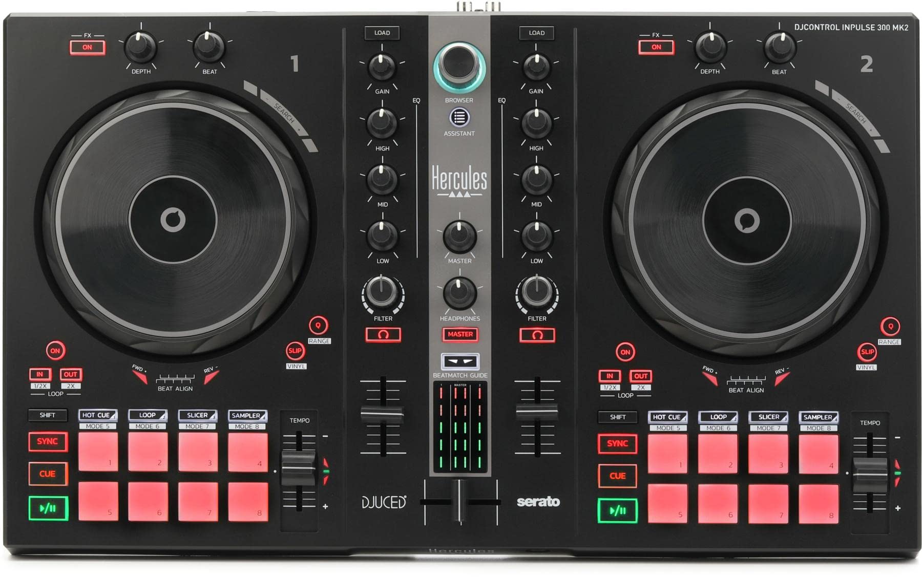 Amazon.com: Hercules DJControl Inpulse 300 MK2 2-Channel DJ